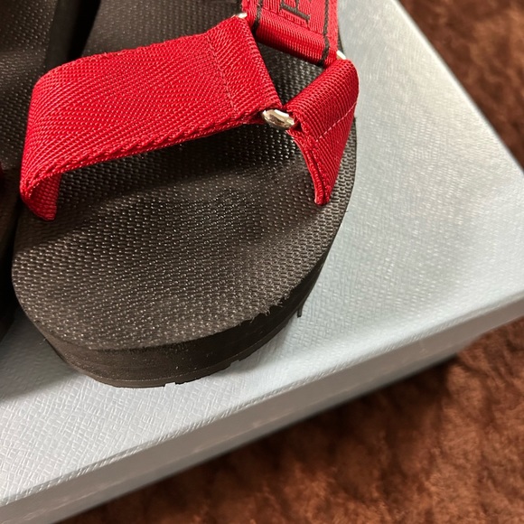 PRADA Nomad logo-strap sandals
Size: 36
Color: Black & Red - Picture 4 of 5